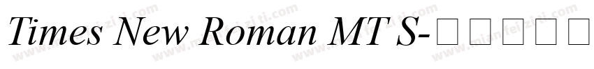 Times New Roman MT S字体转换